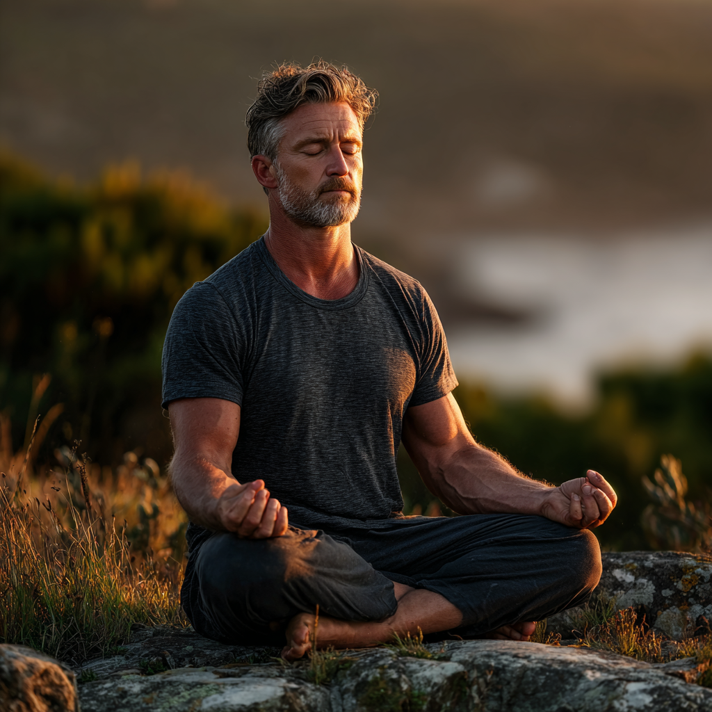 Група чоловіків займається спортом разом